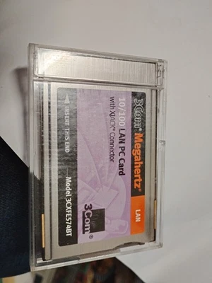 3Com Megahertz 10/100 LAN CardBus PC Card with XJACK Connector - Image 1 of 2