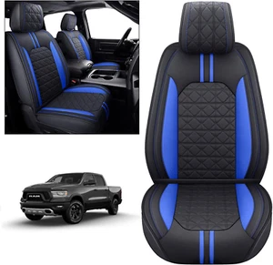 2 Front Seat Covers for 2009-2024 Ram 2500 Blue Front Seat Cover Set of 2 Covers - Bild 1 von 6