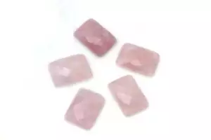 Quarzo rosa naturale taglio rosa rettangolare da 6x8mm a 12x16mm pietra preziosa calibrata - Foto 1 di 5