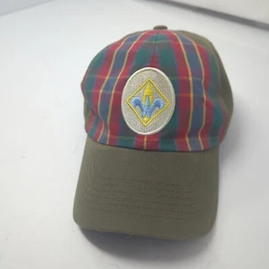 BSA Boy Scouts of America Webelos Olive Green Plaid Flex Fit Uniform Hat M/L EUC - Picture 1 of 10