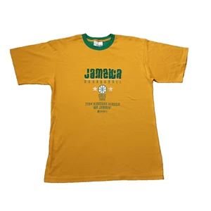 Vintage Jamaica Basketball T Shirt Mens Medium Yellow Logo Kingston Classic 2004 - Picture 1 of 19