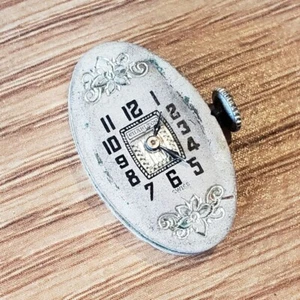 Vintage Charlton 600 Swiss 6 Jewel Oval Watch Movement Watchmaker Part WP2 - Picture 1 of 12