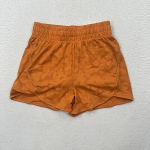 Nike Youth Girls Breezy Athletic Flow Shorts Size Med Orange FB1095 High Waist - Picture 1 of 10