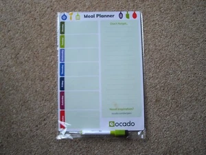 ANOTHER NEW MAGNETIC FRIDGE WEEKLY MEAL PLANNER LAMINATED WITH PEN RUB TO CLEAN - Picture 1 of 4