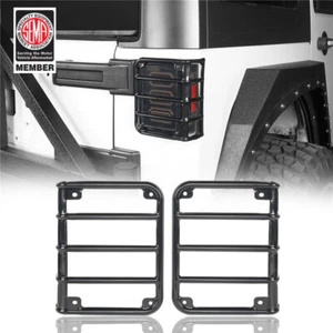 Pair Rear Tail Light Cover Guard Protector Black For 2007-2018 Jeep Wrangler JK - Bild 1 von 12