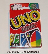 600-02087 - Uno Jeu de Cartes Das Original Set Table Familienkartenspiel Mattel