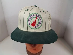 Vintage Fiesta Texas San Antonio NOS Hat Cap Green White Guitar Snapback RARE - Picture 1 of 8