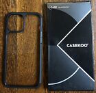 Casekoo iPhone 12 Pro Max Black Sides clear back Phone Case LC Series
