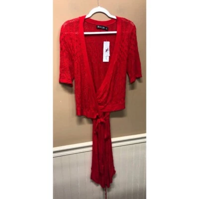 Cárdigan rojo para mujer 7th Avenue Design Studio New York & Company M nuevo con etiquetas Foto 1 de 4