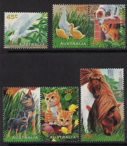 Australia: Scott 1558-1563- MNH Set of 6- Pets: Ducks, Dogs, Pony- 1996-97- mint - Picture 1 of 1