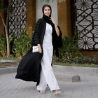 Muslim Womens Open Front Long Sleeved Abaya Party Cardigan Maxi Dress Loose Robe