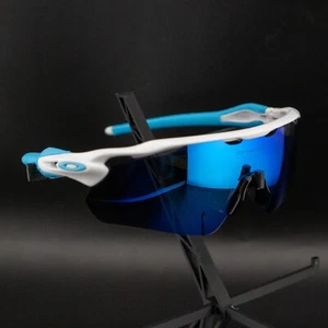 Neue Oakley RADAR EV PATH Sonnenbrille blau Iridium verspiegelte Gläser 2RWB für Herren - Bild 1 von 5