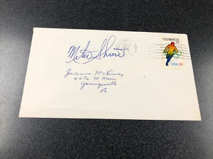Estampilla olímpica de EE. UU. FDC firmada por MIKE SHINE 1976 - Imagen 1 de 3
