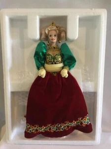 BARBIE HOLIDAY JEWEL PORCELAIN DOLL MINT IN BOX RELEASED IN 1995 MINT STUNNING - Picture 1 of 1