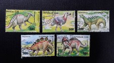 TAJIKISTAN TAGIKISTAN 1994 DINOSAURI 5 VALORI TIMBRATI