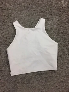 Athleta Longline Sports Bra Womens Size XS Extra Small White Stretch - Picture 1 of 10