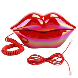 Créatif Téléphone fixe rouge Lips bouche Téléphone pour le bureau à domicile - Afbeelding 1 van 7