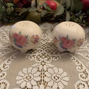 Vintage Paden City Keramik Rosa Rose Salz und Pfefferstreuer RAR - Bild 1 von 8