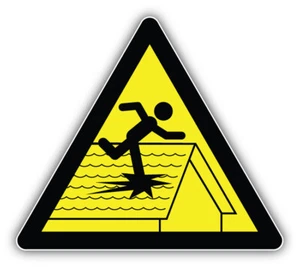 Fragile Roof Warning Sign Car Bumper Sticker Decal - ''SIZES'' - Picture 1 of 1