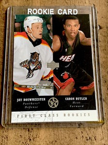 2002-03 UD Superstars First Class Rookies Jay Bouwmeester Caron Butler Rookie RC