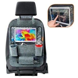VOGO Rückenlehnenschutz Auto KinderVelours Grau Pad-Tablet-Halter - Bild 1 von 4
