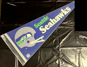 Vintage 1970s NFL Pennant Seattle Seahawks In Plastic Casing Double Bar Facemask - Picture 1 of 3