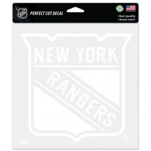 New York Rangers Decal 8x8 Perfect Cut White - Picture 1 of 1