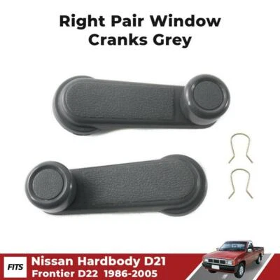 Window Crank Roller Gray Pair Fits Nissan Navara Hardbody D21 D22 UTE 1986-05 Foto 1 de 4