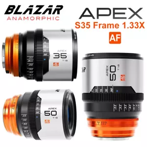 BLAZAR APEX 35mm 50mm T1.8 1.33X S35 Auto Focus Anamorphic Lens for Sony E-mount - Picture 1 of 11