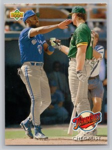 1993 UPPER DECK #41 JOE CARTER MARK MCGWIRE  BLUE JAYS / ATHLETICS