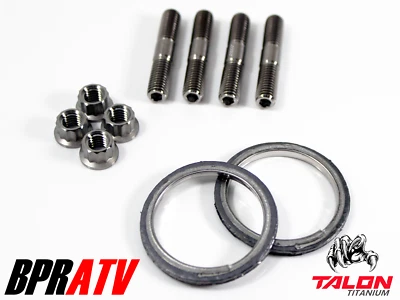 Can-Am Renegade 800R 850 Exhaust Repair Kit BPRATV Titanium Studs Nuts & Gaskets - Image 1 of 4
