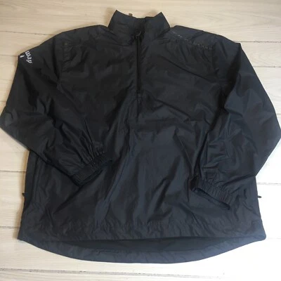 Chaqueta de lluvia cortavientos Callaway para hombre XL negra 1/4 cremallera malla forrada IUPUI Foto 1 de 4