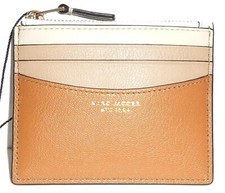 MARC JACOBS Cathey Spice Multi Leather Zip Card Holder Mini  Wallet NWT