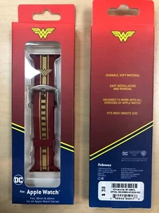 DC Comics Wonder Woman Apple Watch Opaski Rozmiar pasuje do: 38mm, 40mm i 41mm - Zdjęcie 1 z 3