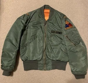 ORIGINAL 1960s Vietnam War US Army Helicopter Flight Light Zone Jacket L-2B Sz M - Picture 1 of 14