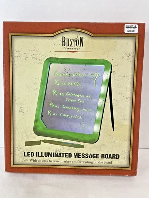 NEW Buxton LED Illuminated Message Board Eraser Marker Pen - Image 1 of 4