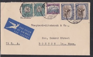 SOUTH AFRICA 1931 AIR MAIL COVER WITH PAIR OF GNU STAMPS 1/- ANIMALS - Picture 1 of 2