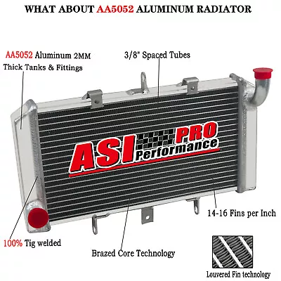 Fit 2007-2009 Kawasaki Z750/ 2007-2011 Z1000  2008 Aluminum Radiator - Imagem 1 de 4