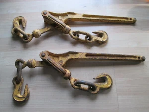 Set of (2) Chain Load Binders SCC-1 5/16 3/8 5400 lbs 16 Inch Handle #M148CY - Bild 1 von 8