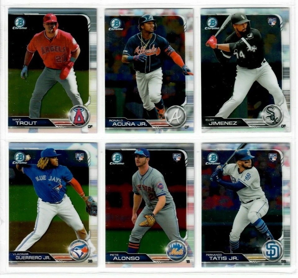 2019 Bowman Chrome Baseball Base & Rookies You Pick ALONSO VLAD TATIS RC ACUNA++ - Image 1 of 1