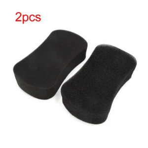 2pcs Black 8 Shaped Washing Tool Cleaning Sponge Pad for Car Body Household - Picture 1 of 3