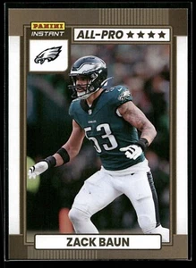 2024 Panini Instantáneo NFL Zack Baun ALL-PRO 1/101 SP Philadelphia Eagles #AP-17 - Imagen 1 de 2