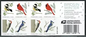 Mint US Birds in Winter Booklet Pane of 20 Forever Stamp Scott# 5317-5320 (MNH) - Picture 1 of 2