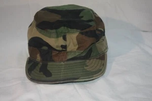 Cap Combat Military Camo pattern class 1 Sz 7 1/2 Cotton/polyester Ear Flaps - Picture 1 of 6