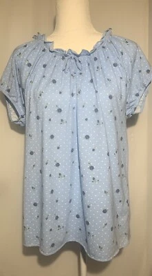 Pink K  Short-Sleeved Sleep Shirt Pajama, Medium - NWOT - Imagem 1 de 3
