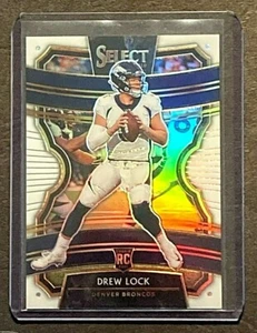 Panini Select Drew Lock Concourse White Prizm 18/35 Rookie Refractor RC 2019  - Imagen 1 de 2