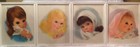 NORTHERN TISSUE GIRLS SET OF FOUR FRAMED 1960