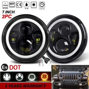 LED Scheinwerfer 7 Zoll E geprüft für Land Rover Defender Jeep VW T3 G Klasse - Bild 1 von 14