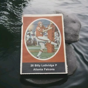 1972 Sunoco NFL Action Player Stamps Atlanta Falcons P Billy Lothridge Vintage - Bild 1 von 2