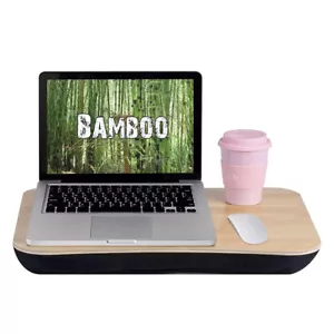 Portable Lap Tray Bean Bag Cushion Computer Laptop Table Pillow Wooden Frame AU - Picture 1 of 14